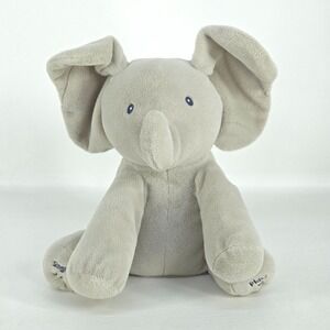 Baby GUND Flappy The Elephant 12" Plays Peek-A-Boo Sings Ears Hang Low EUC VIDEO